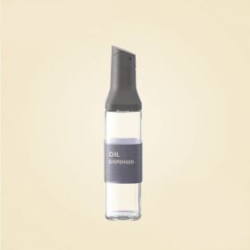 1pc 500ml/16.9oz Oil And Vinegar Bottle; Automatic Opening And Closing Oil Pot; Anti-leakage Anti-hanging Oil Household Kitchen Soy Sauce Vinegar (Color: Dark Gray)