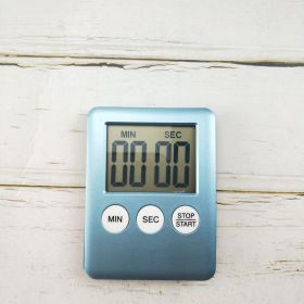 Cooking Timer LCD Digital Screen Clock Kitchen Countdown Timer Mechanical Digital Kitchen Timer Magnetic (Color: Sky Blue)