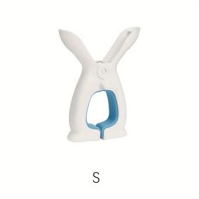 1pc Beach Towel Clip; Large Laundry Clothes Pins For Quilt Blanket Bed Sheet; Clothes Drying Clips; Household Clothespin; Quilt Pegs (Color: White Blue-S)