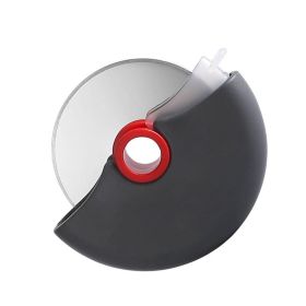 1pc Stainless Steel Round Wheel Cutter With Lid For Cake; Bread; And Pies - Kitchen Baking Tool With Roulette Roller; Suitable For Home Kitchen B (Color: Red)