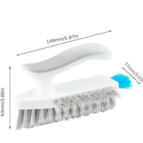 1pc Brush The Gap Between The Floor; Brush The Gap Between The Floor And The Bathroom; Brush The Bathroom Floor; Brush The Bathroom Corner; And C (Color: White & Grey)