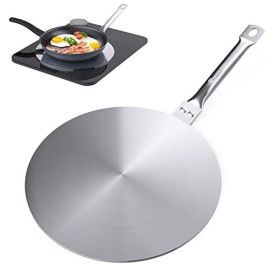 7.5/8/9.25Inch Heat Diffuser Simmer Ring Plate, Stainless Steel with Stainless Handle, Induction Adapter Plate for Gas Stove Glass Cooktop Conver (size: 7.5Inch)