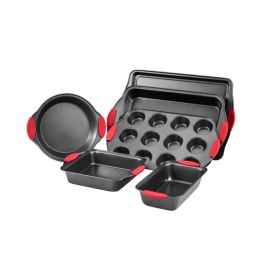 Nonstick Bakeware Set with Handle (Color: Black, Type: 6-Piece)